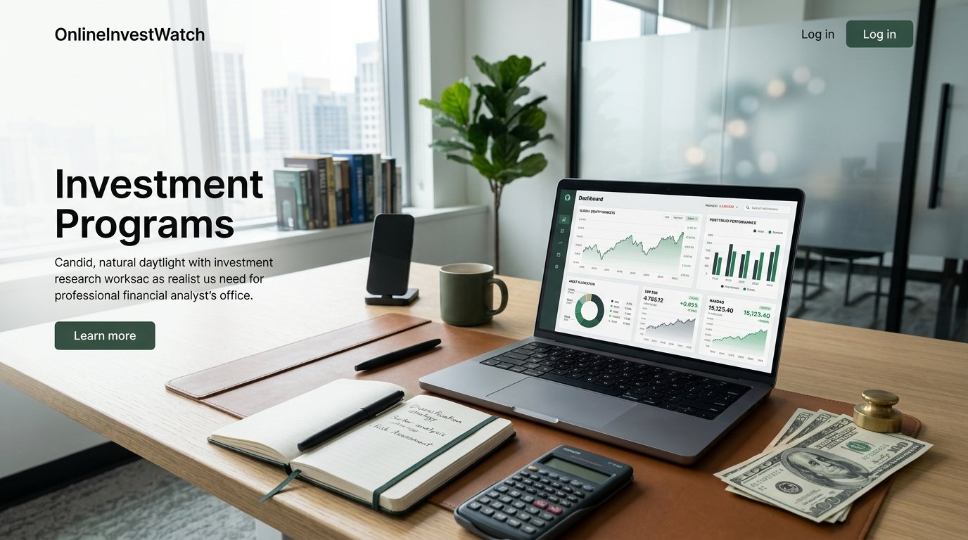 Investment program evaluation with financial charts and dollar banknotes